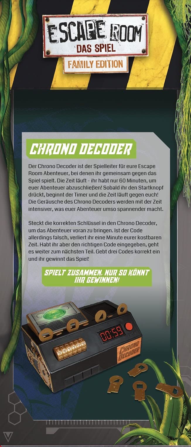 Escape Room das Spiel - Jumanji, inkl. 3 Fällen und Chrono Decoder