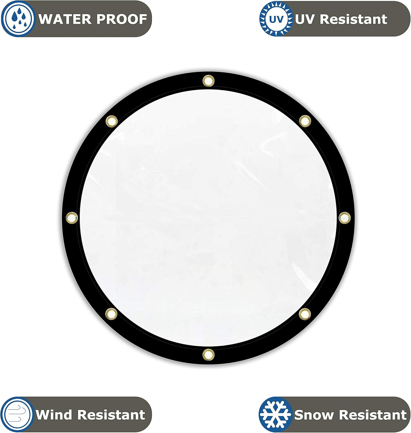 Lonas Transparentes Con Ojales, Cubierta De Lona Resistente Al Agua Toldo De Pvc Resistente Al Viento Y A Lluvia Para Exteriores 1 X 2 M 98989133