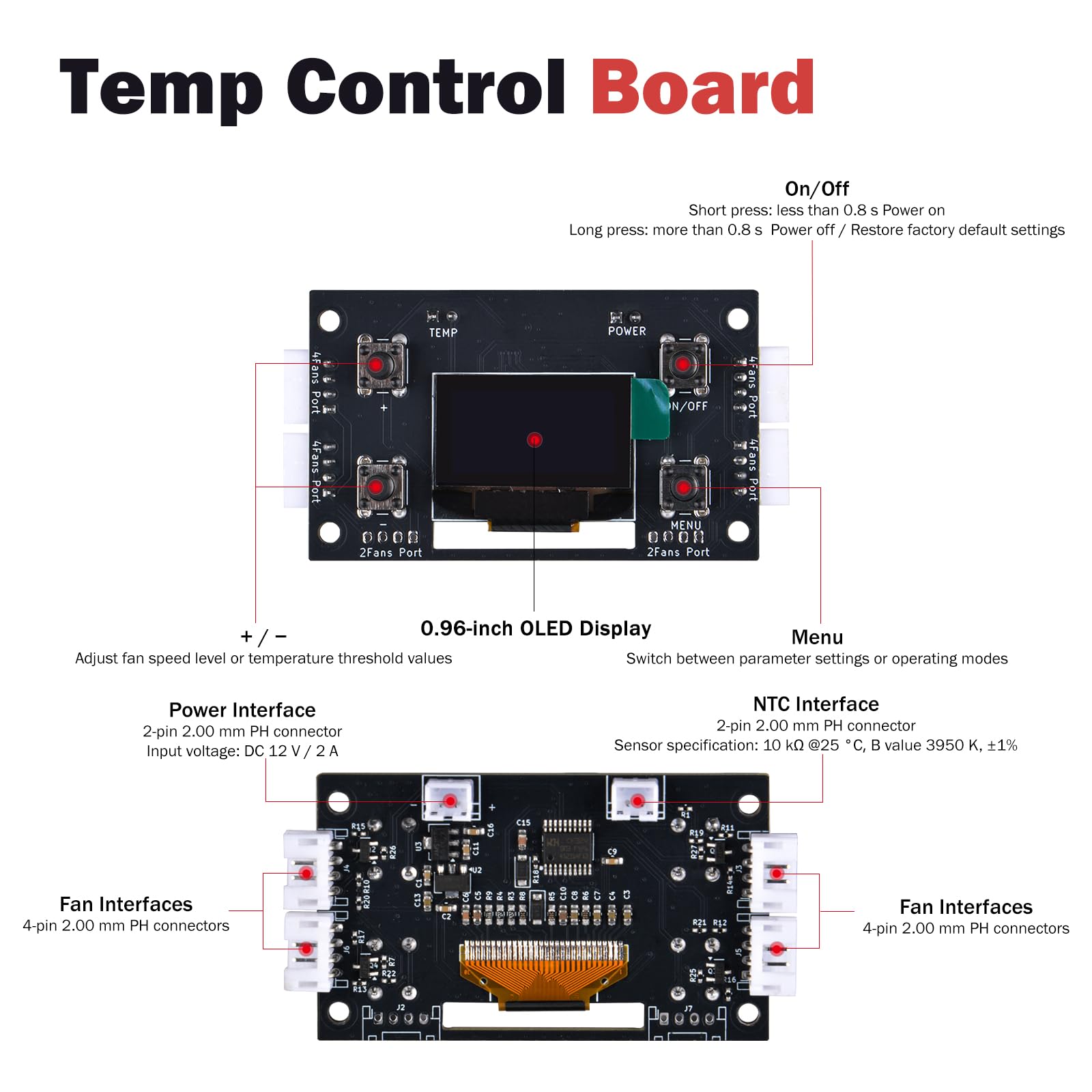 GeeekPi Panel de refrigeración de ventilador cuádruple de 10 pulgadas 1U para montaje en rack
