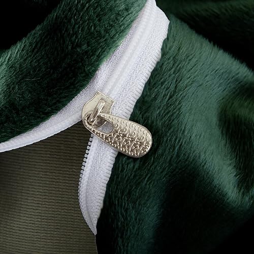 Miniatura 6 de Nayoroom Funda de edredón de terciopelo verde oscuro, tamaño Queen, franela de cristal verde esmeralda, juego de ropa de cama cálido para invierno,