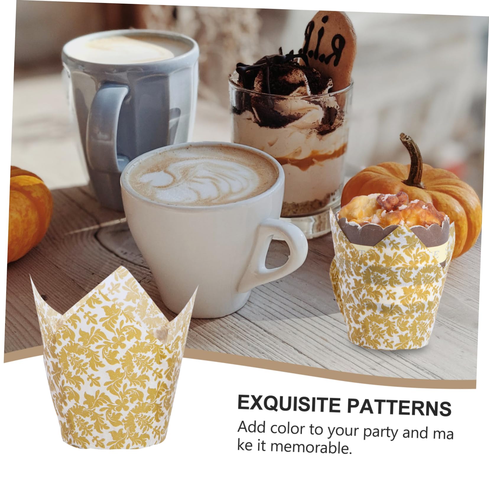 BESTonZON 200pezzi Pirottini Per Muffin Forma Di Tulipano Rivestimenti Impermeabili Per Cupcake Perfetti Per Feste Di Compleanno e Matrimoni Mix Colori