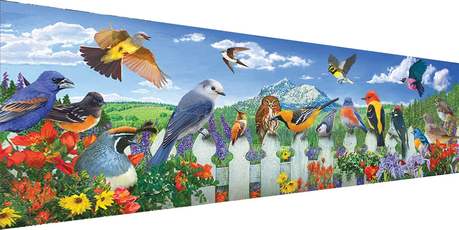 JATOK Large Diamond Painting Kits for Adults (35.4x11.8inch) DIY Birds Flowers Full Round Drill Cross Stitch Embroidery Pictures Arts Paint by Number Kits Diamond Painting Kits for Home Wall Decor