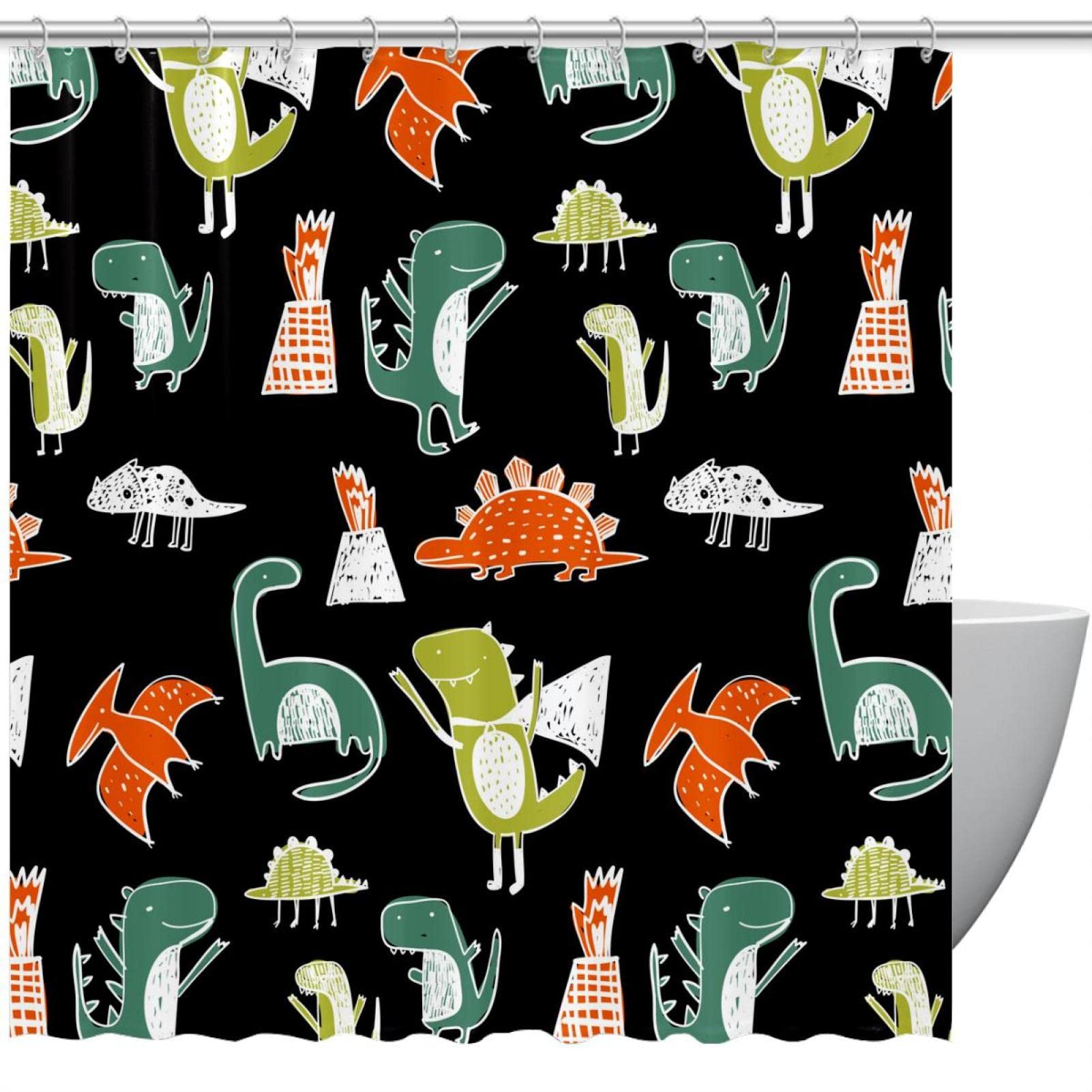 Rideau de douche dinosaure pour le bain des enfants et moments en famille