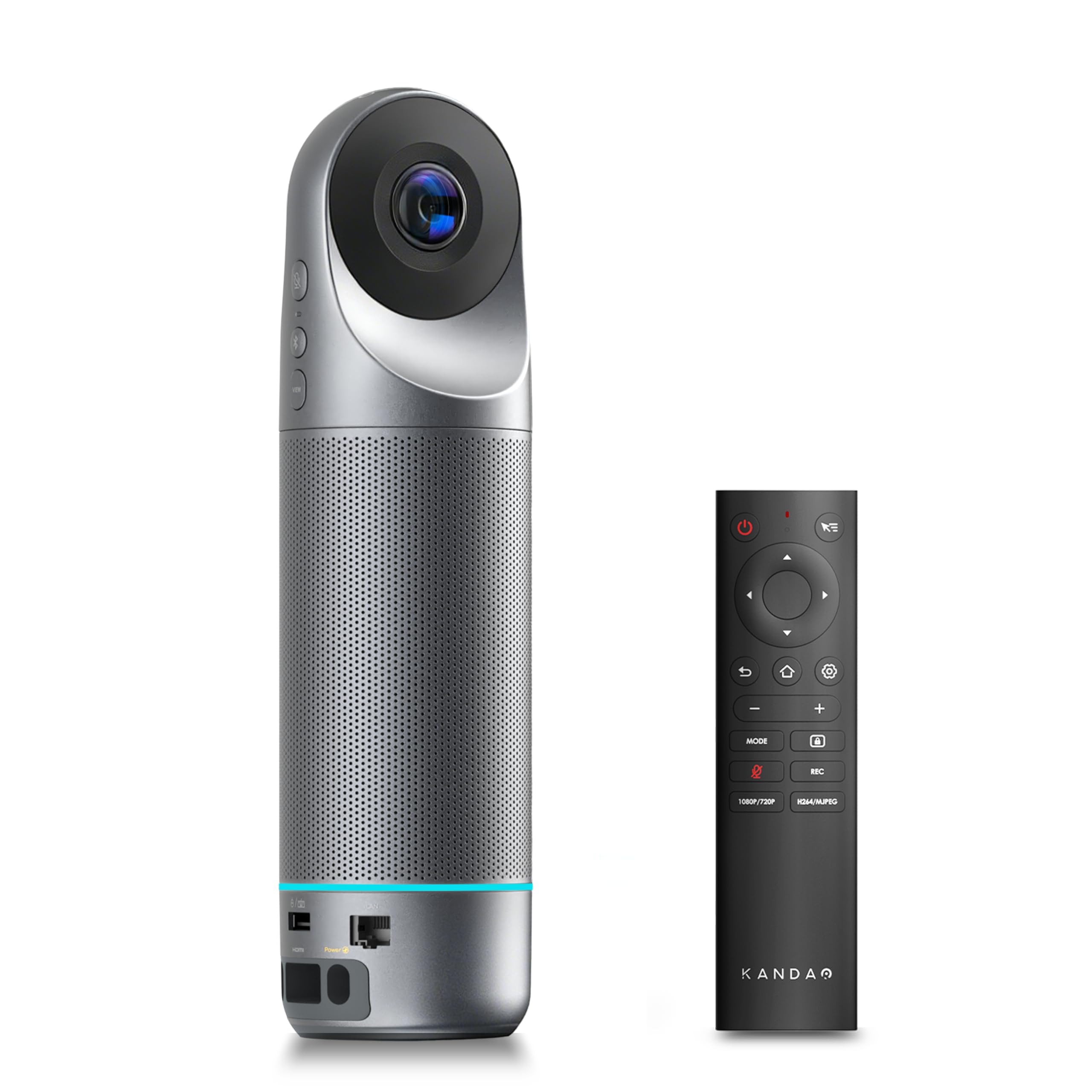 KanDao Meeting Pro 2 4K 360° KI Cámara de videoconferencia todo en uno con micrófono y altavoces: SmartNote, transcripción de IA, notas de reuniones, reducción de ruido de IA, zoom/equipos
