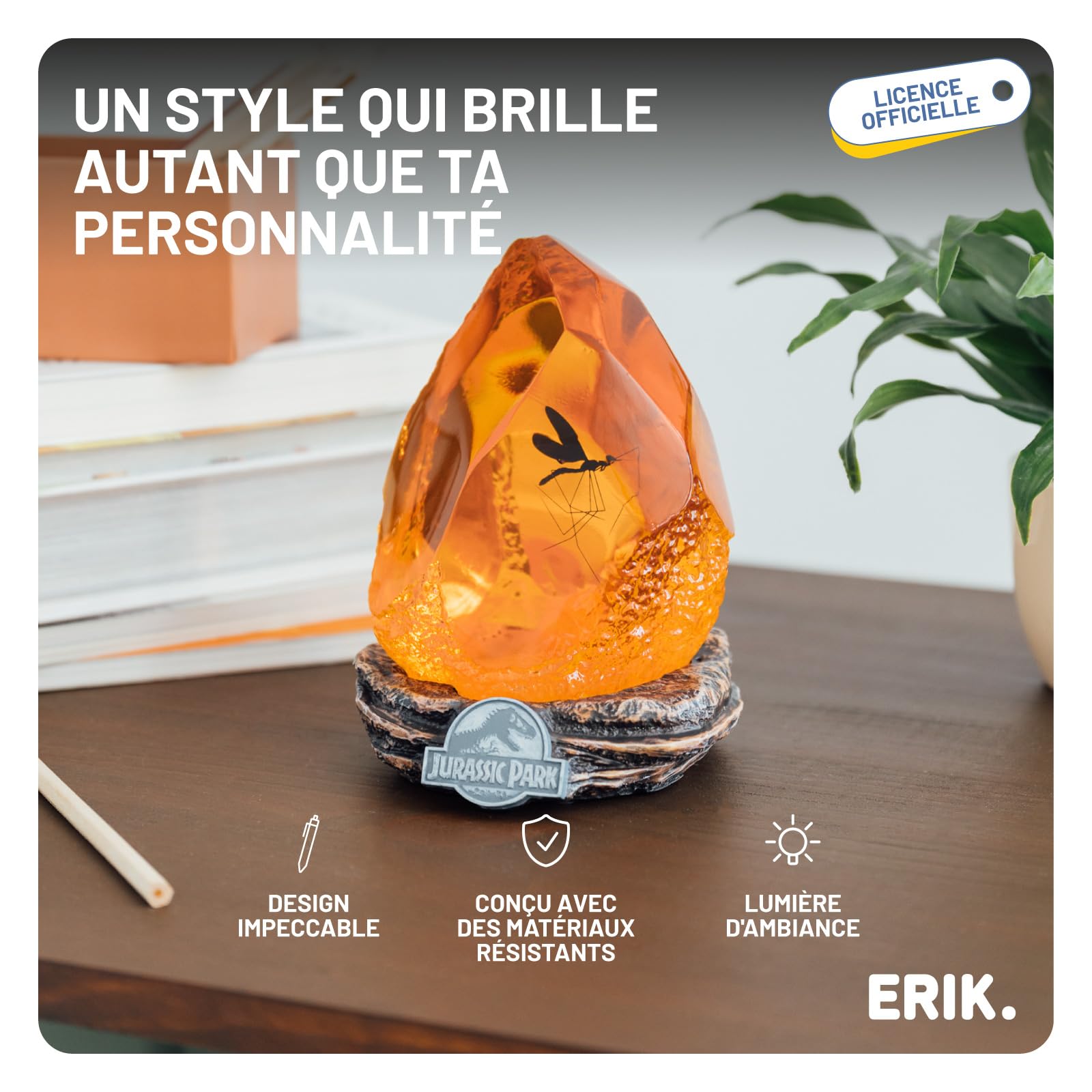 Grupo Erik Lampe Décorative Jurassic Park Réplique en Résine Lampe Geek