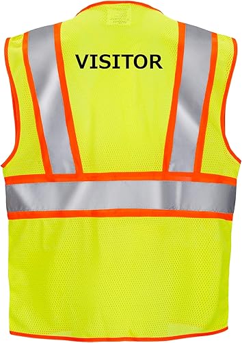 Miniatura 9 de JORESTECH chaleco de seguridad de alta visibilidad un bolsillo cinta reflectante ANSIISEA