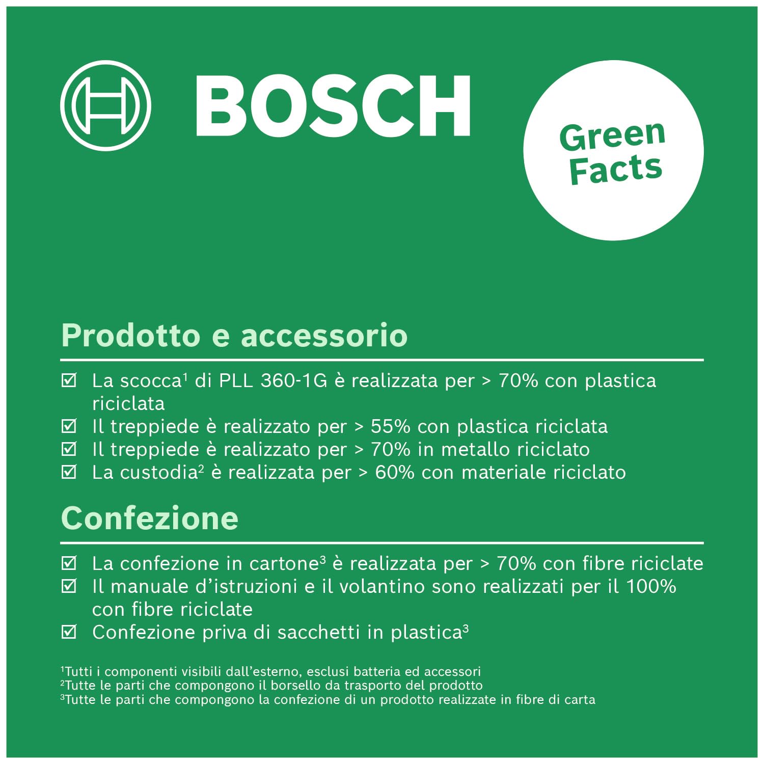 Bosch Livella laser PLL 360-1G (laser verde a 360°, autolivellante, precisione ±0,4 mm/m, batteria ricaricabile agli ioni di litio integrata, ricarica USB-C®, in confezione di cartone)