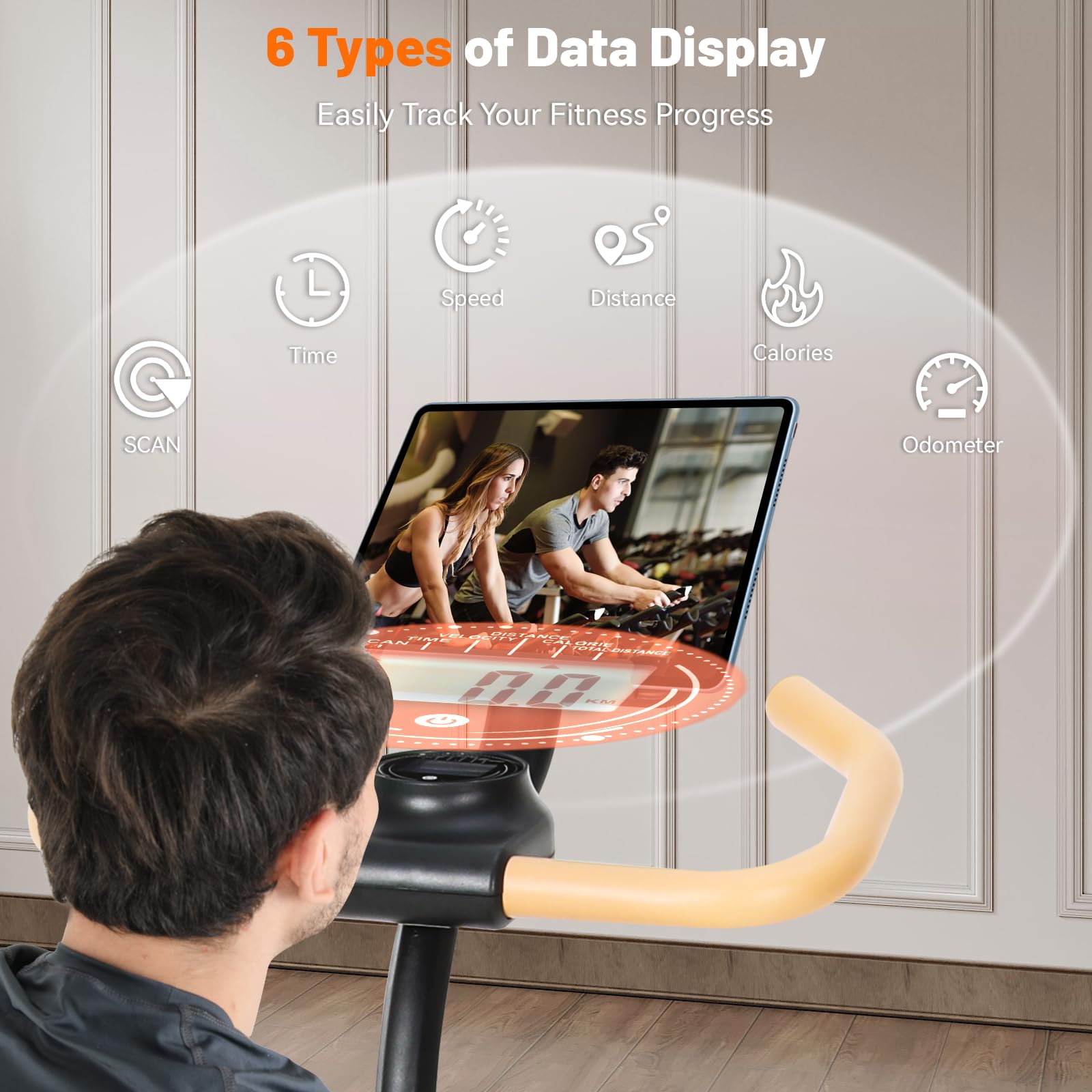 ISE Rower domowy z regulowanym oporem magnetycznym, cichy rower z monitorem LED, uchwyt na tablet, do treningu kardio w domu, do 130 kg