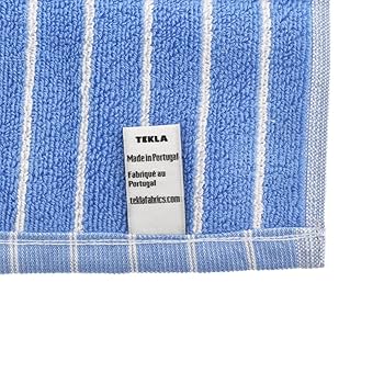 【未使用　タグ付き】TEKLA バスローブ 青 ストライプ　キッズサイズ 未使用 タグ付き】TEKLA バスローブ 青 ストライプ キッズサイズ