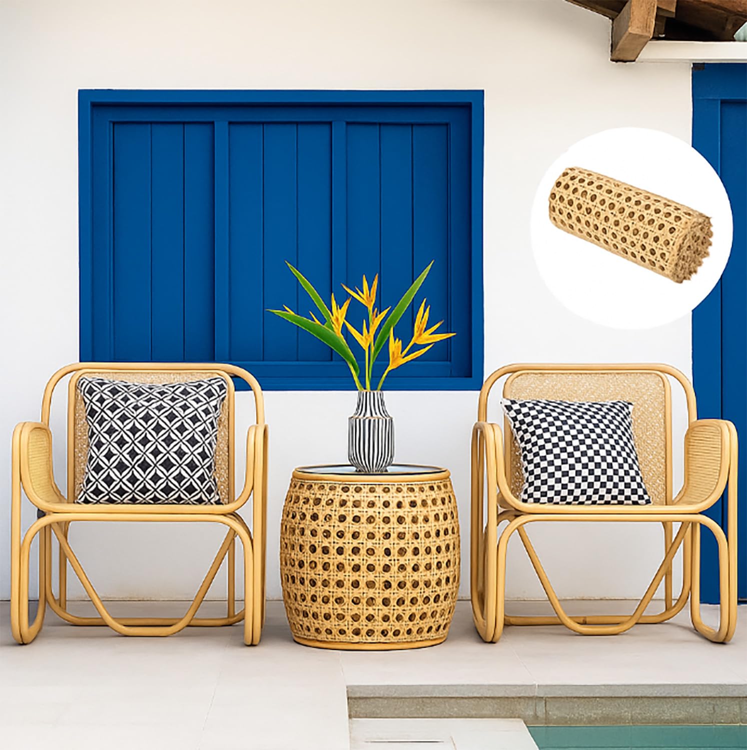 Aghoer Rattan Geflecht Rolle 40x100cm - Wiener Geflecht Für Möbel & DIY