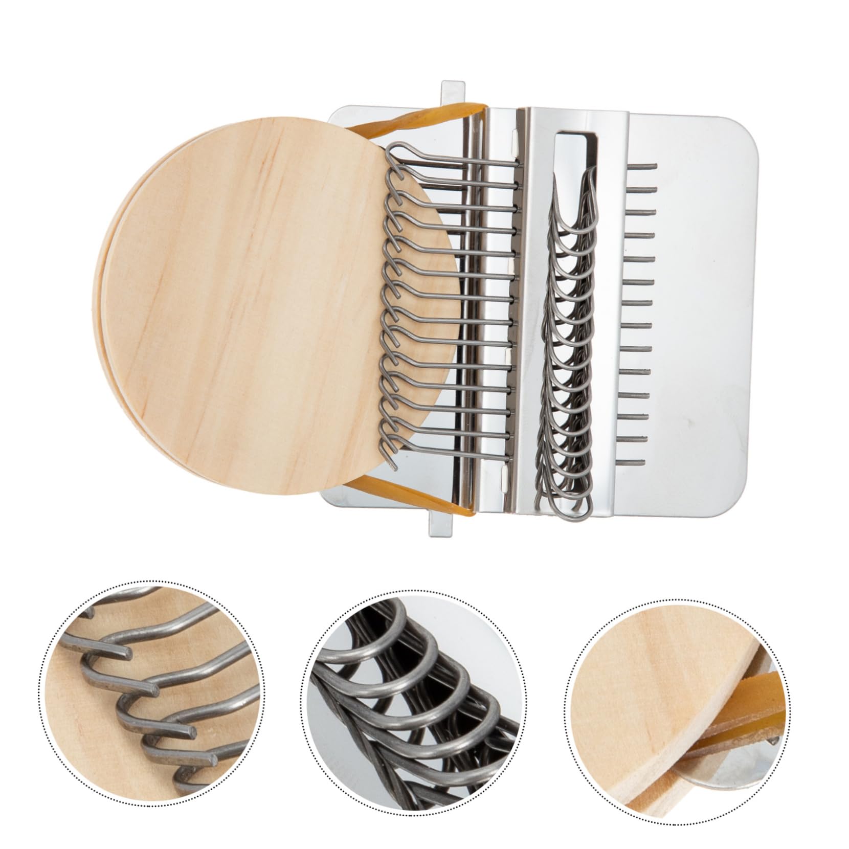 HOMSFOU 2 Juegos Kit Mini Telar para Tejer Diy Agujas Herramienta Portátil para Reparar Ropa y Manualidades para Actividades Infantiles y Desarrollo Manual