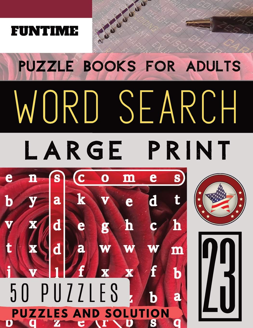 Word search puzzle books for adults large print funtime activity