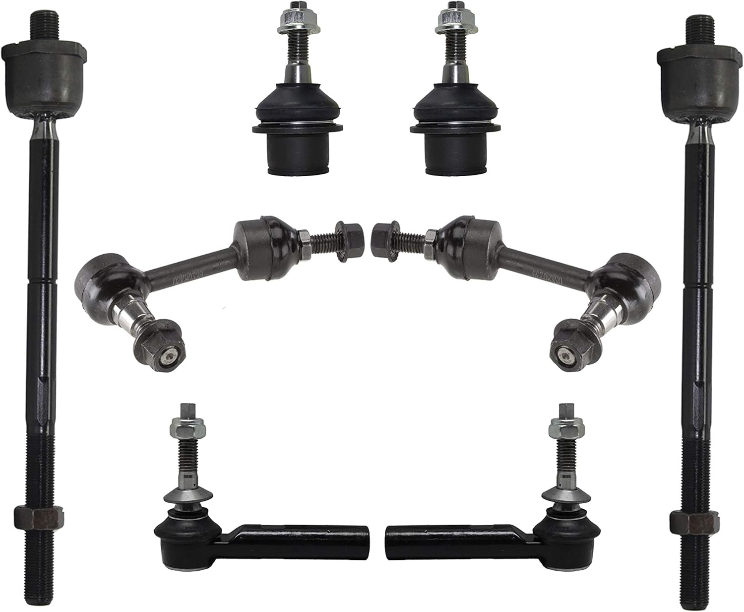 PartsW - 8 Pc Front Suspension Sway Bar Link Tie Rod End Ball Joints Fits FORD EXPEDITION 2003-2004 All Models LINCOLN NAVIGATOR 2003-2004 All Models
