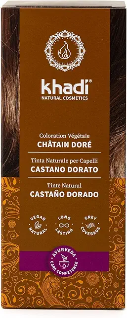 Khadi Castaño Dorado Tinte Vegetal para Cabello - Barros Pelo