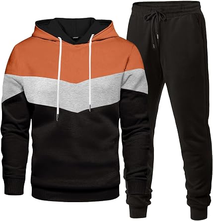 JMIERR Mens Sweatsuit 2 Piece Sweat Set Jogging Track Suits