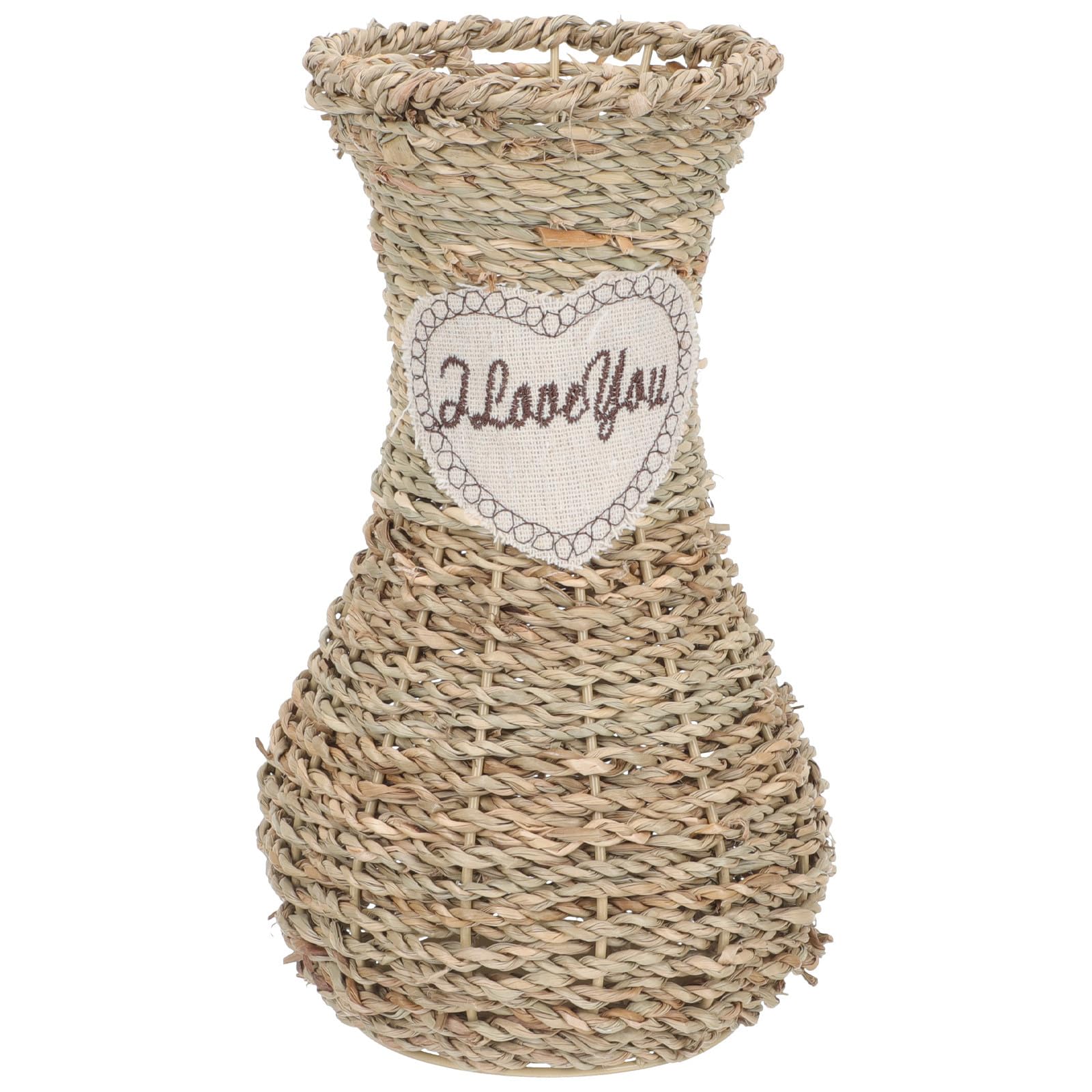 Grand vase à fleurs en rotin tressé pour valoriser vos herbes de pampa