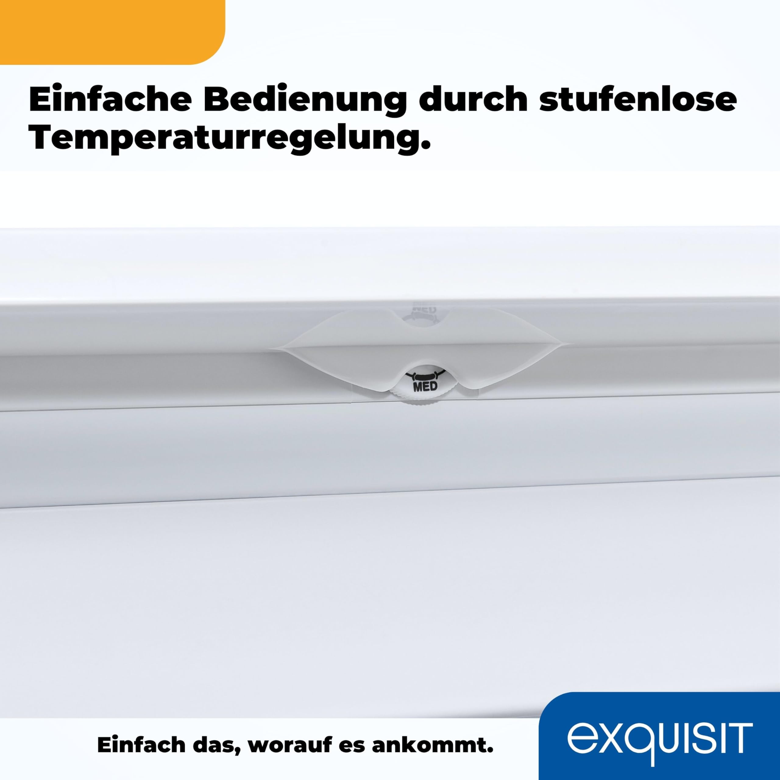Exquisit GS81-040D Gefrierschrank - Standgerät mit 87 l Nutzinhalt | Weißer Tiefkühlschrank in Energieeffizienz E mit 3 transparenten Gefrierschubladen und wechselbarem Türanschlag