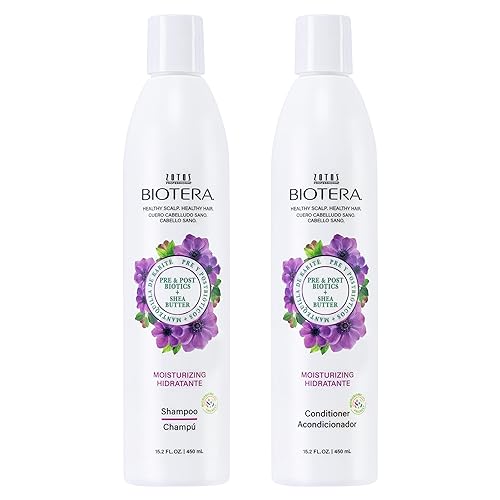 BIOTERA Moisturizing Restoring Shampoo and Conditioner  Dry, Medium, Fine Hair  Microbiome Friendly  Vegan