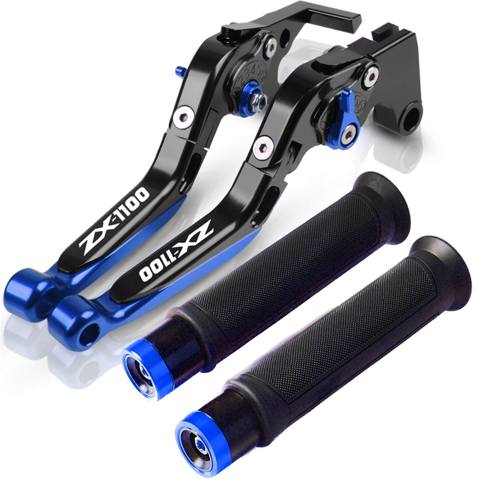 Leva Della Frizione Del Freno Per Kawasaki ZX1100 1990 1991 1992 1993 1994 1995-2001 Moto Frizione Leva Freno Allungabile Impugnatura Regolabile Manubrio (Colore : K)