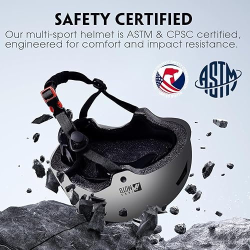 Miniatura 2 de Casco de patineta para adultos - Casco de seguridad certificado ajustable para patinaje, bicicleta, monopatín, ciclismo, patinaje, patinaje, cascos