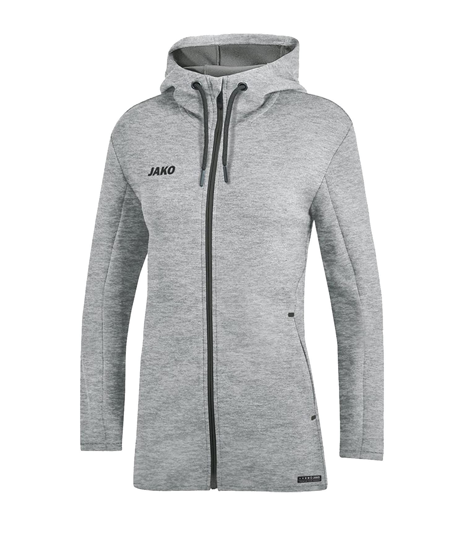 JAKO Women's Premium Basics Hooded Jacket, womens, womens hooded jacket, 6829, Anthracite mottled, 38