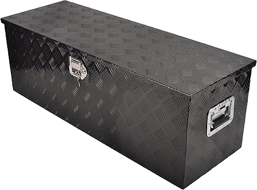 Miniatura 10 de Caja de herramientas de aluminio resistente de 39 pulgadas, caja de herramientas para cama de camión, automóvil, para exteriores, caja de