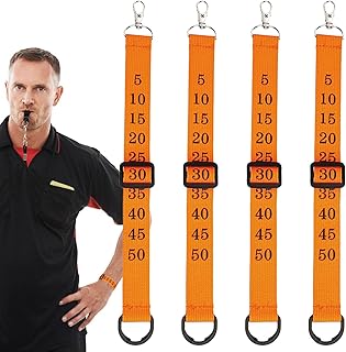 フットボール公式ナイロン製チェーンクリップ,4個 セット ボール スポーツ マーキング 用品 アイテム | フットボール場審判用マーカー - 高校 大学 リーグ ディレクター トーナメント 大会 トレーニング コーチング クリニック キャンプ 向け サッカー 審判 用 備品 用品 ツール