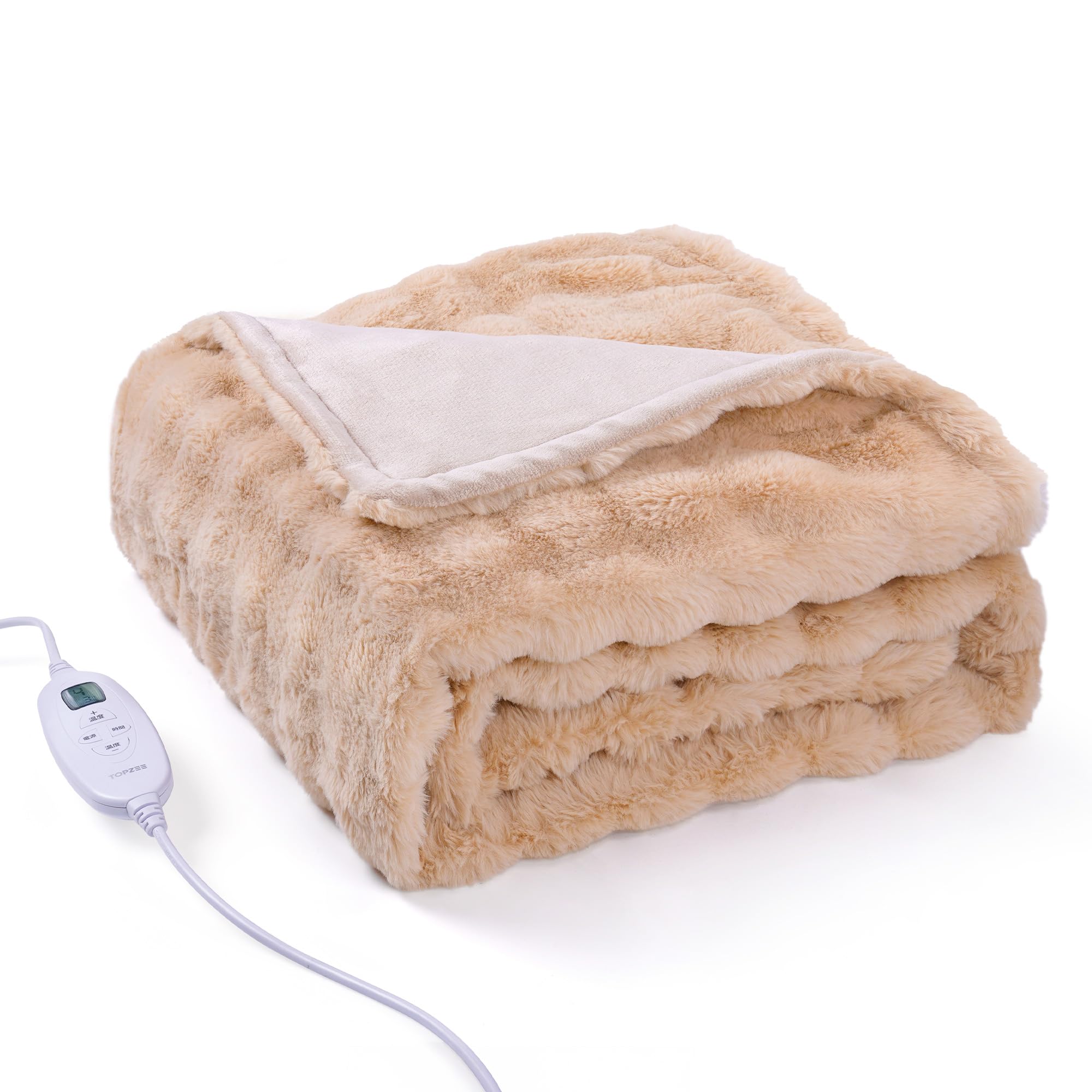 Amazon.co.jp : 電気毛布『ふわふわ雲のような、至福の温もり』TOPZEE