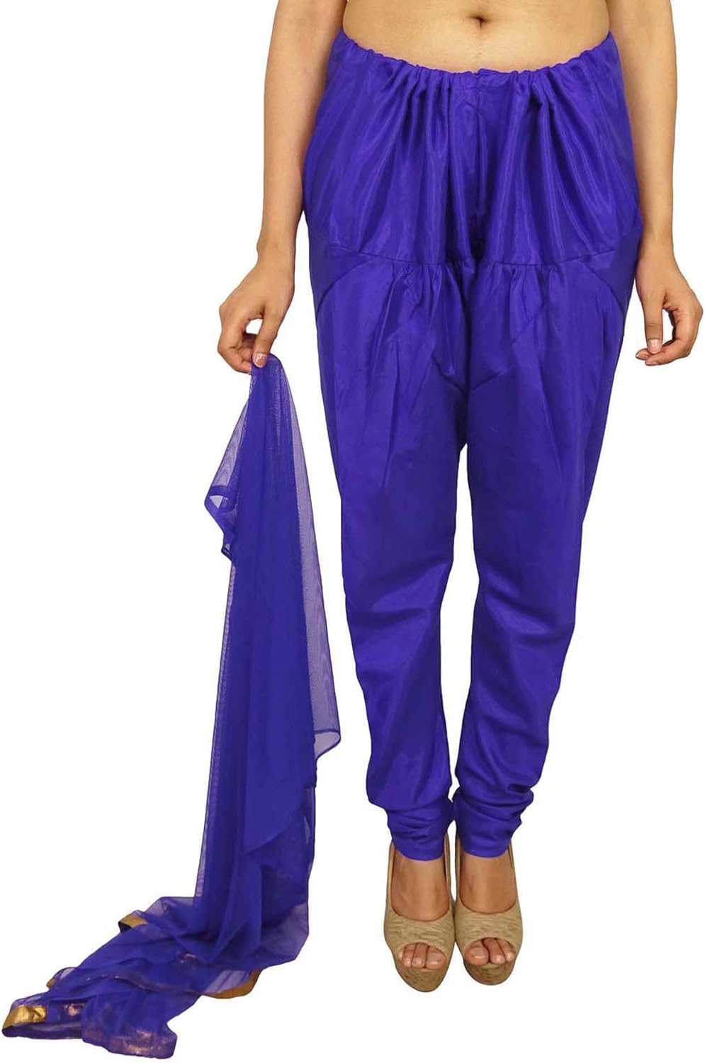 Shantung Salwar With Net Dupatta Women Wear Bottom Indian Clothing