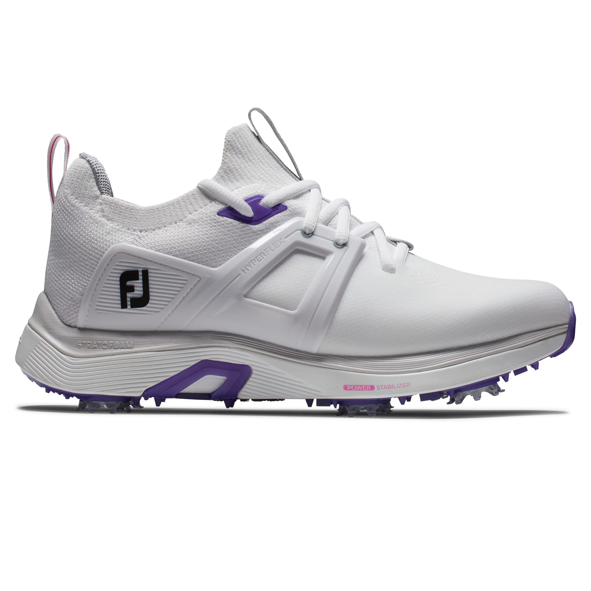 FootJoy Women's Hyperflex Previous Season Style Golf Shoe, White/Purple, 9