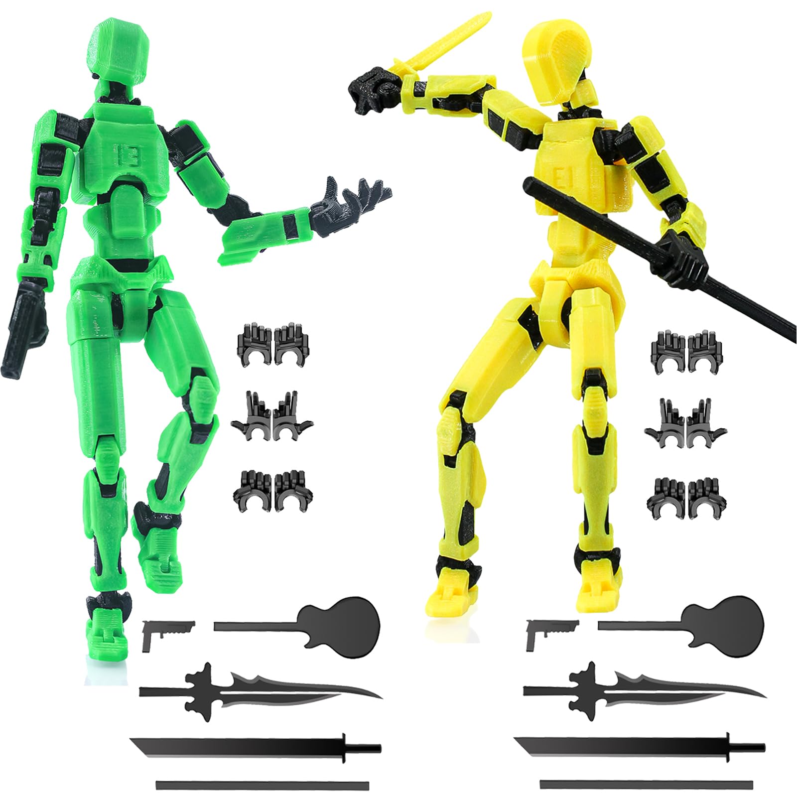 T13 Action Figure, (𝐀𝐬𝐬𝐞𝐦𝐛𝐥𝐲 𝐂𝐨𝐦𝐩𝐥𝐞𝐭𝐞𝐝) T13 Multi-Jointed Action Figures, Titan 13 Action Figure, 3D Printed Action Figures, Dummy 13 Action Figures (2Pcs/D)