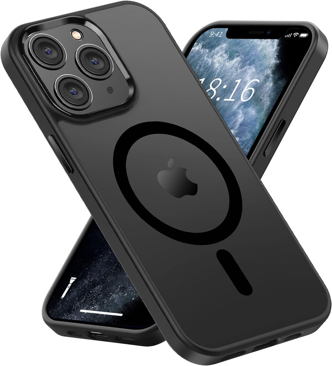 UCHUANG for iPhone 11 Pro MagSafe Case Cover Slim thin Anti-Yellow Shockproof Protection Hard Scratch-Resistant Back Military-Grade Clear Case for Apple iPhone 11 Pro 5.8 inch - Black