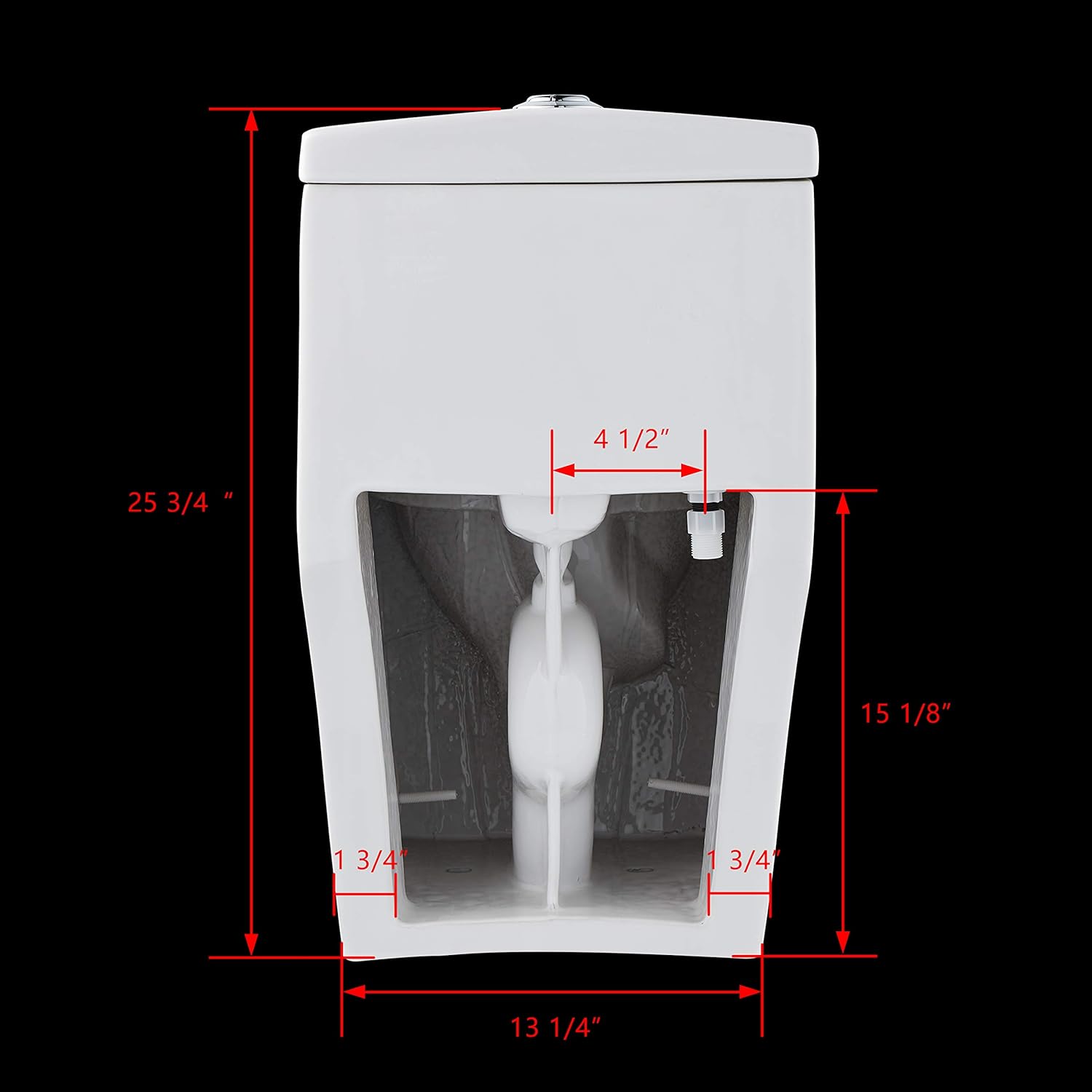 DeerValley DV-1F52636 Modern Comfort Height Dual Flush Elongated One-Piece Toilet with Soft Closing Seat, High-Efficiency Supply, Luxury White Contemporary Ceramic - - 