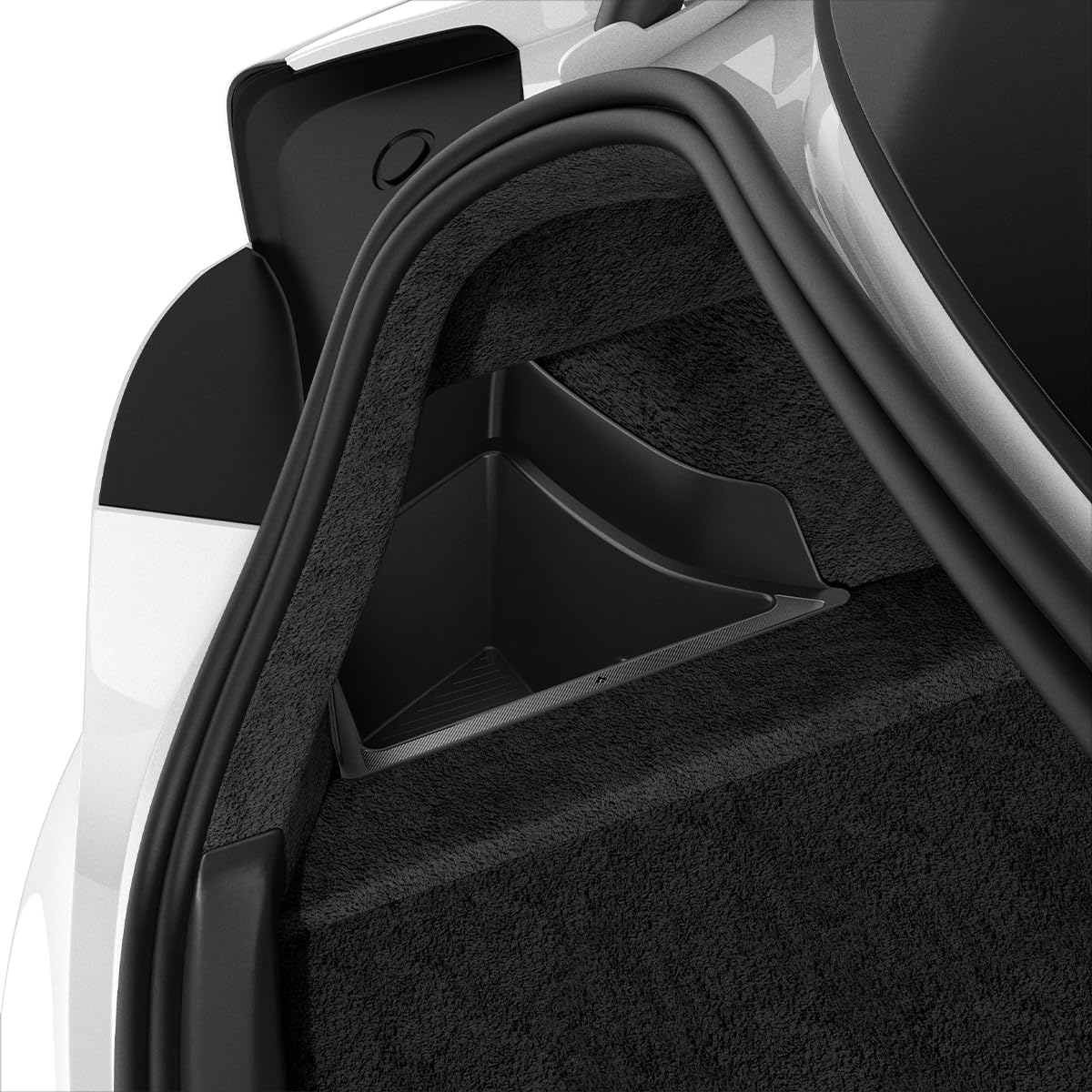 Spigen Tesla Model 3 Highland 2026 Organizador de Maletero de TPE [Paquete de 2] Rayas Antideslizante, Caja de Espacio de Almacenamiento, Diseñado para Accesorios Tesla Model 3