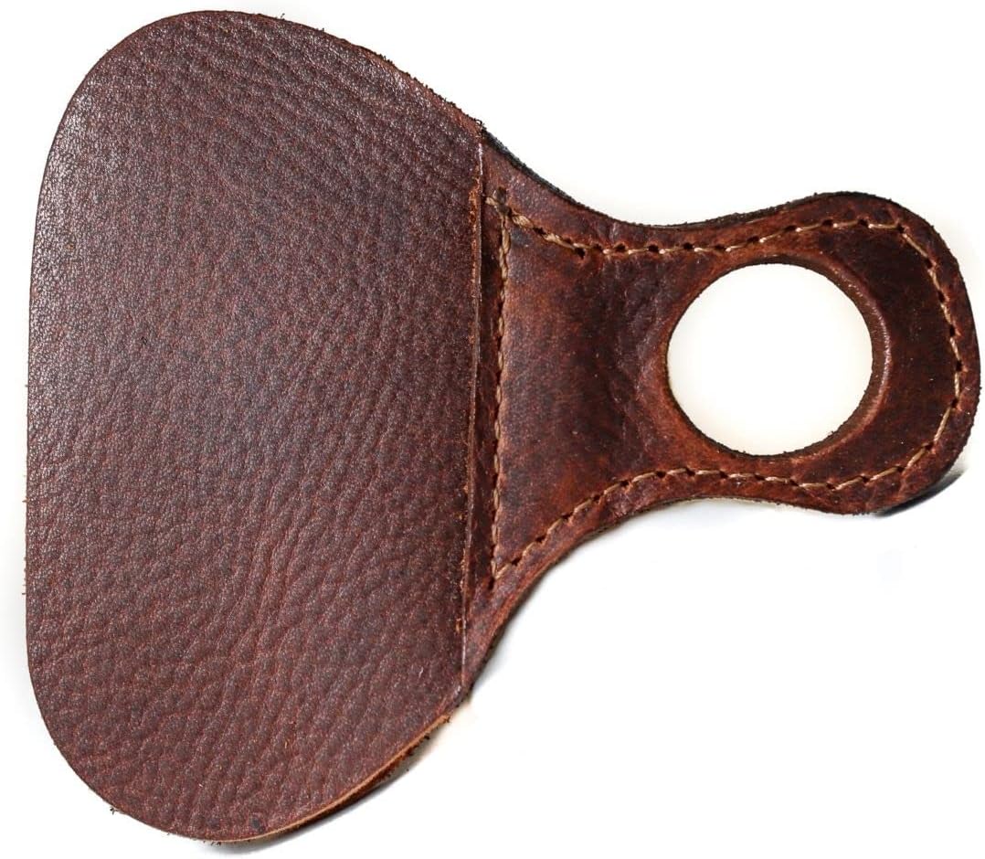 Shatterproof Archery Archery Tab | Large, YES Tab Tab | 3 Under tab | Traditional Finger Tab | Finger Guard | Finger Protector | Chrome Tan Leather