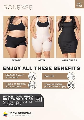 Miniatura 3 de Sonryse Tummy Tuck Post Surgery Compression Garment Stage 2 BBL Faja Shapewear for Women Tummy Control Fajas Colombianas
