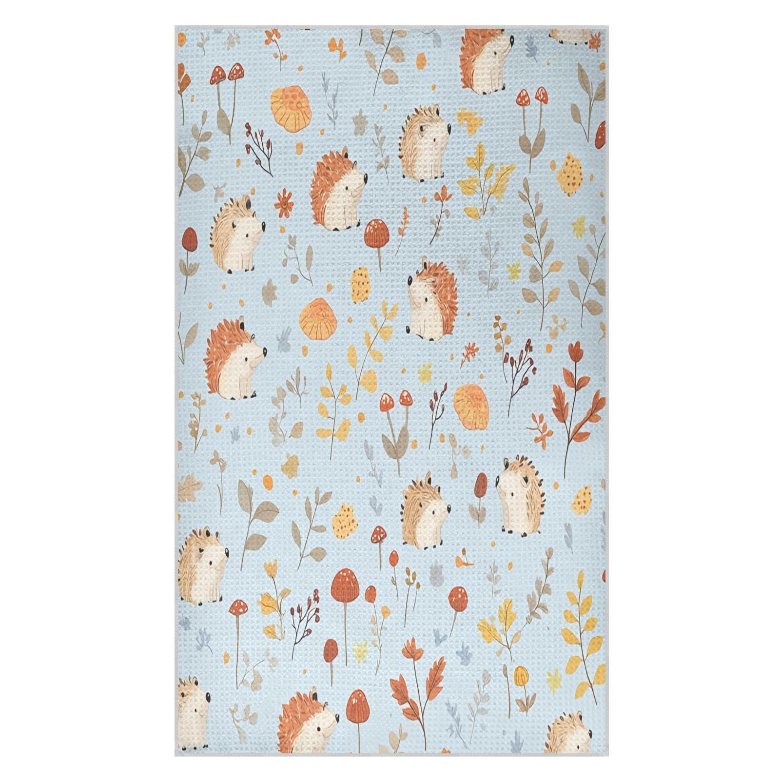 BURSTDDY Cartoon Hedgehog Kitchen Towels,Absorbent Dish Towels 1 Pack