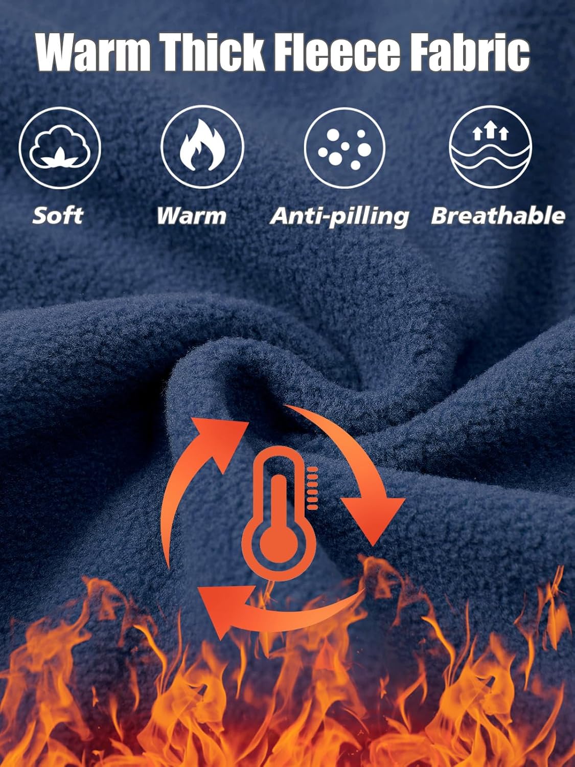 CARWORNIC Men's Military Tactical Fleece Jacket Warm Multi-Pockets Outdoor Hooded Coat - Image 5