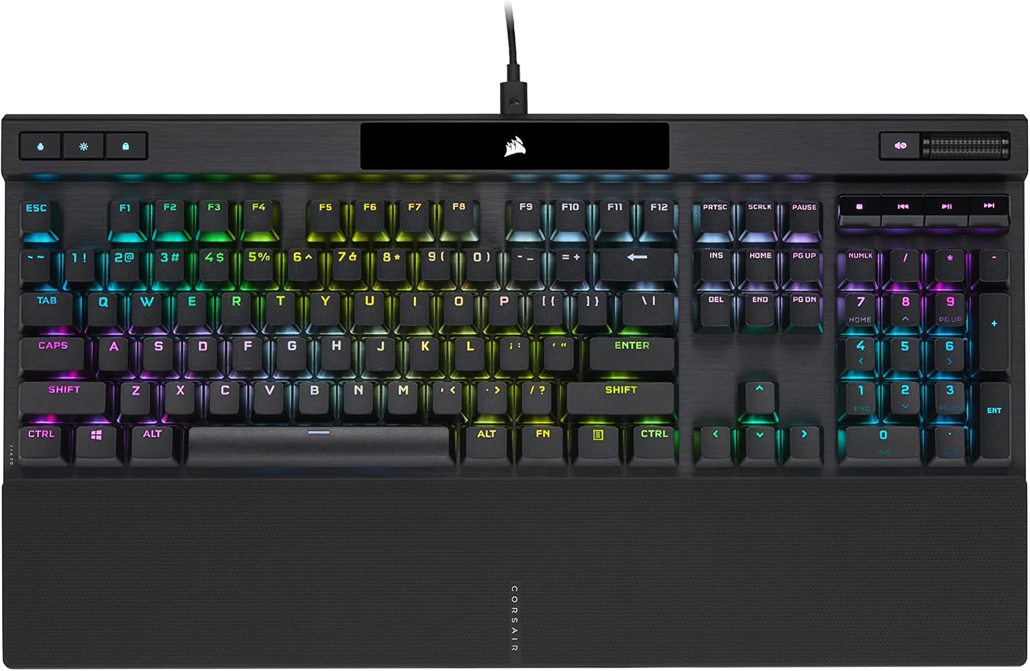 Corsair K70 RGB PRO Teclado mecánico para juegos con cable CH-9109414 -Cherry MX RGB Interruptores de velocidad: lineal y rápido (Reacondicionado)