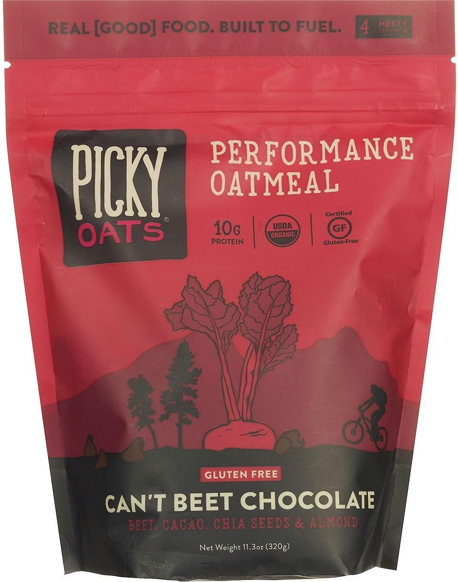 Picky Bars Picky Oats Performance Oatmeal with Protein, Can't Beet Chocolate, 19.9 Oz (8 Servings)