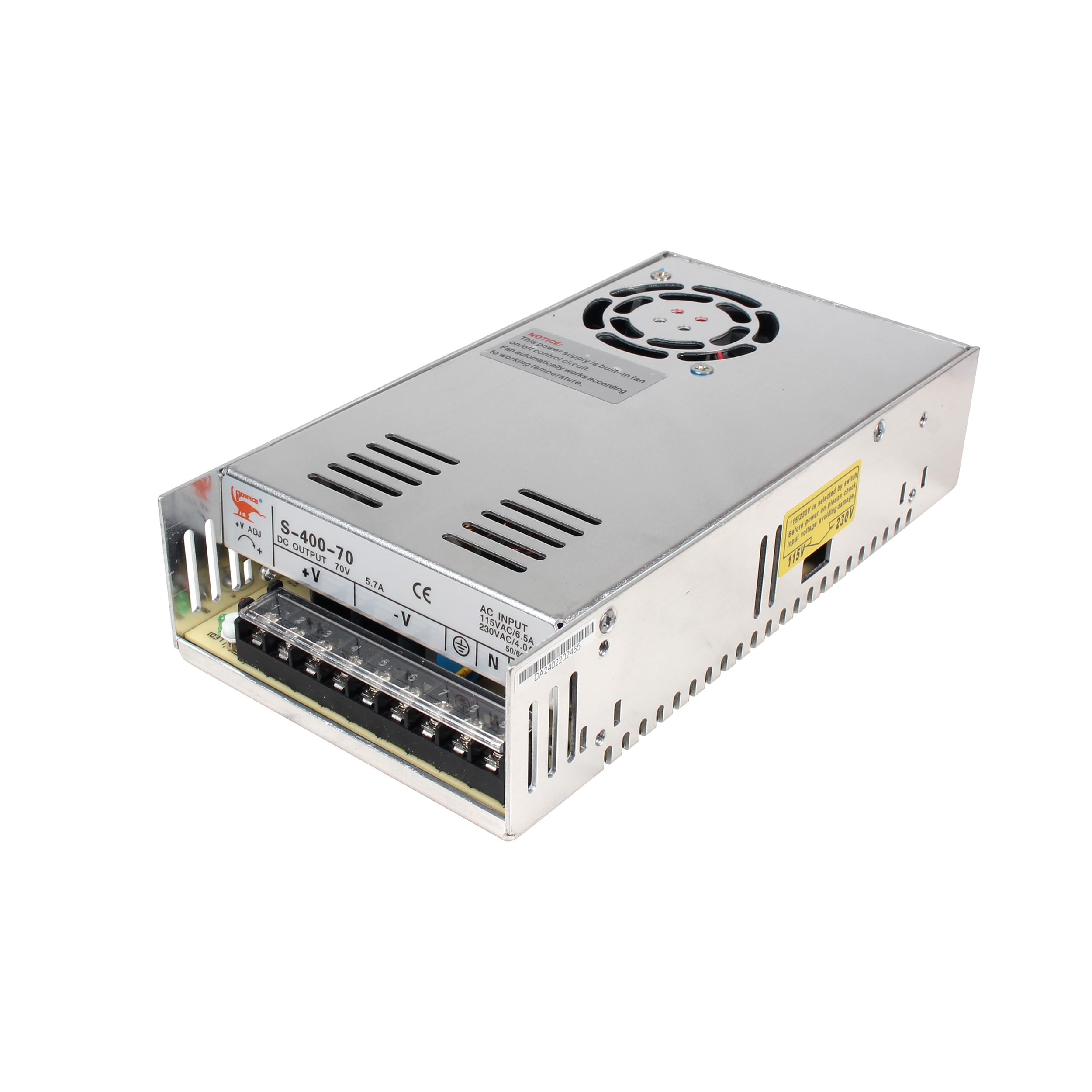 400W 70V DC Switch Power Supply Transformer Adapter 115V/230V AC Regulated Switching Converter for LED Lights,displays,CNC Foaming Milling Cutting Plasma Engraver Machine/Servo Motor (400W 70V)