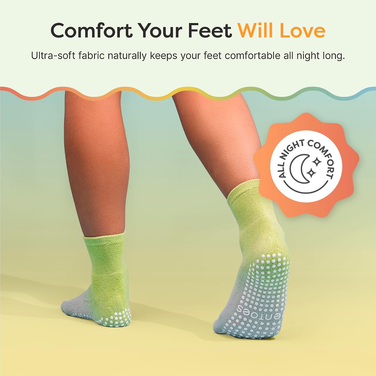 ZenToes Moisturizing Socks for Dry Cracked Feet - Bamboo Viscose Blend Spa Socks with Aloe Vera Gel Lining, Non-Slip Grippers, Self Care Gifts, Stocking Stuffers for Women (Mint Sky, 1 Pair)