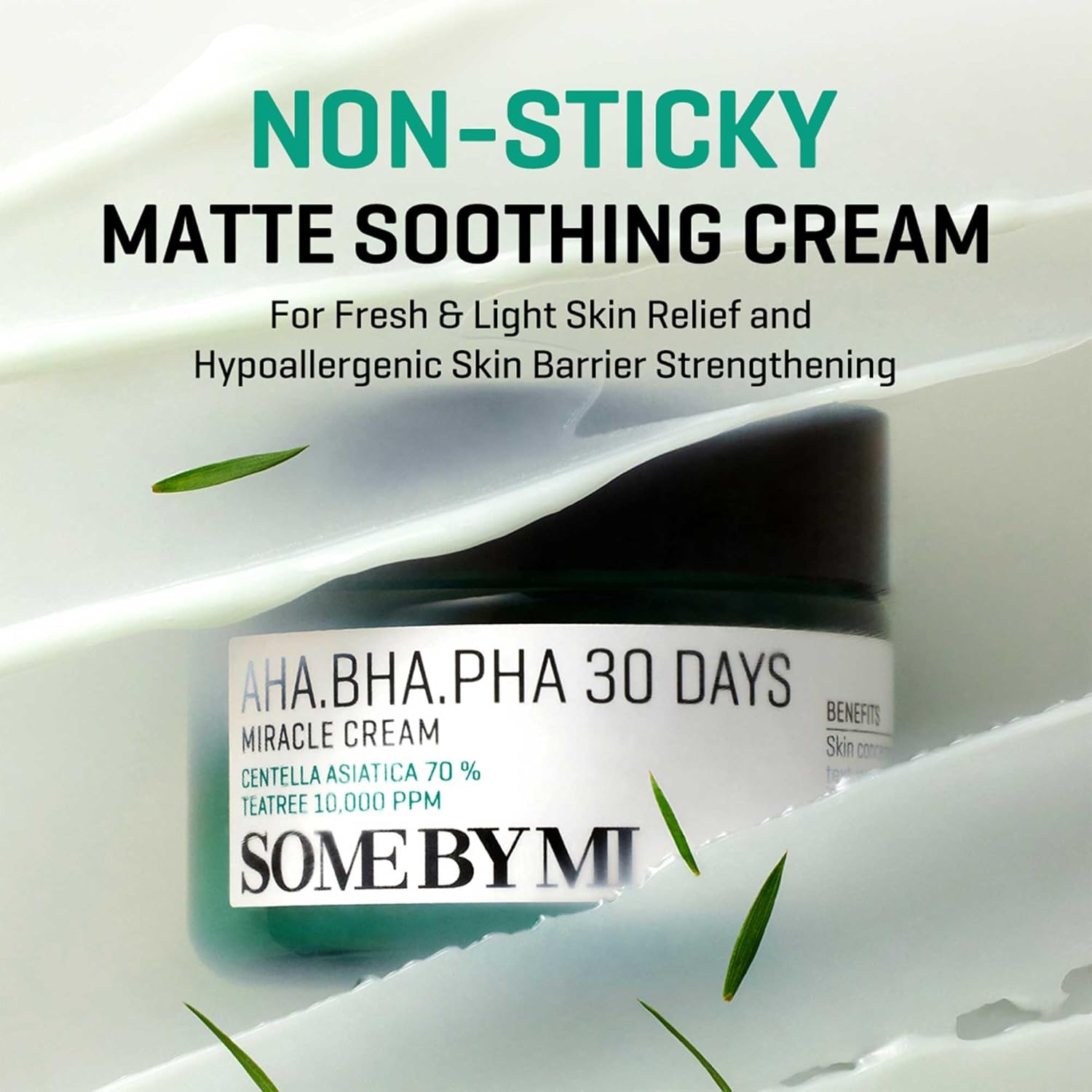 SOME BY MI AHA BHA PHA 30 Days Miracle Cream - Pack of 2 - Mild Exfoliating Salicylic Acid & Centella Face Moisturizer for All Skin Types - Daily Soothing & Clarifying Face Cream - Korean Skin Care - Image 2