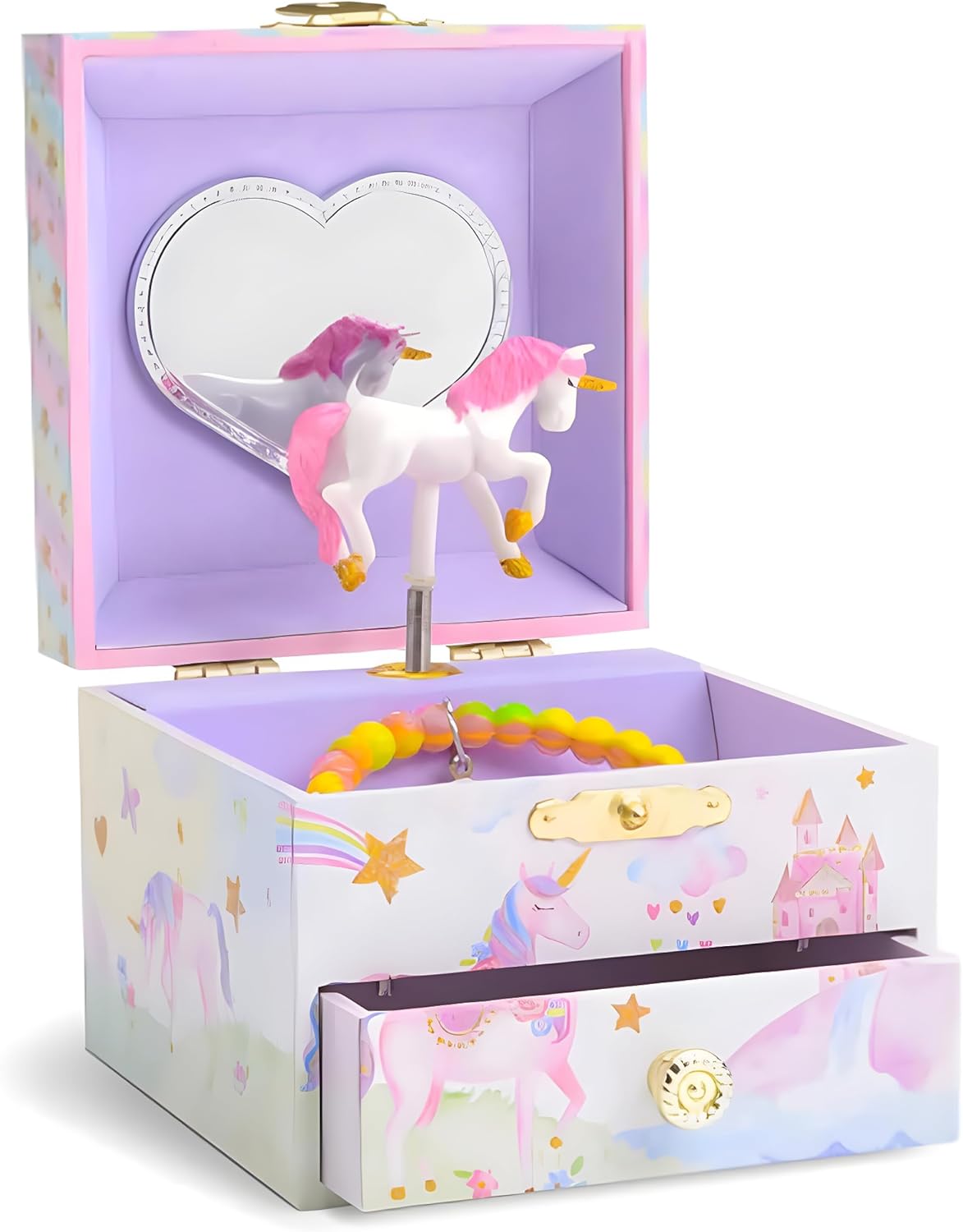 3-stöckige Schmuck Aufbewahrungsbox Rosa - Für Haarspangen & Accessoires