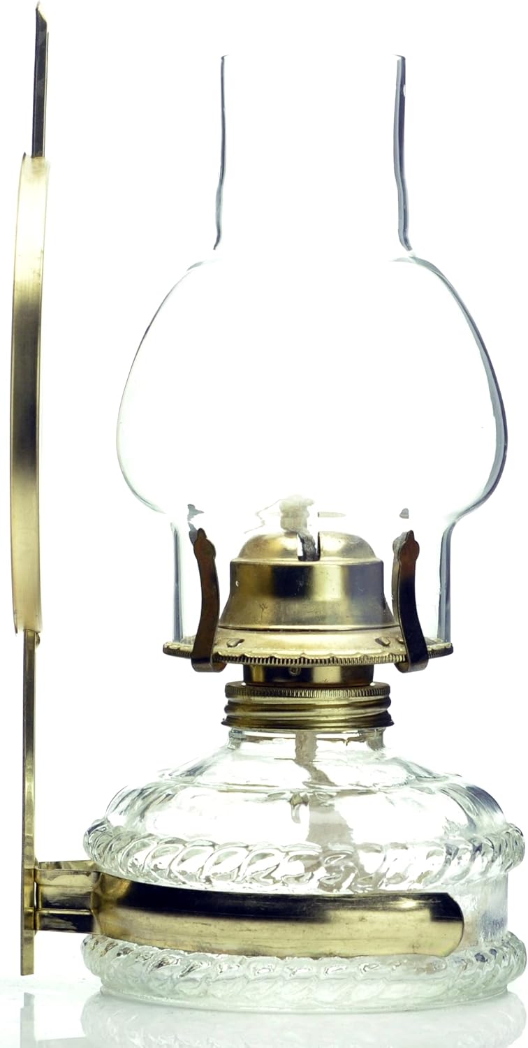10.25" (26cm) Height Glass Kerosene Oil Lamp Lantern