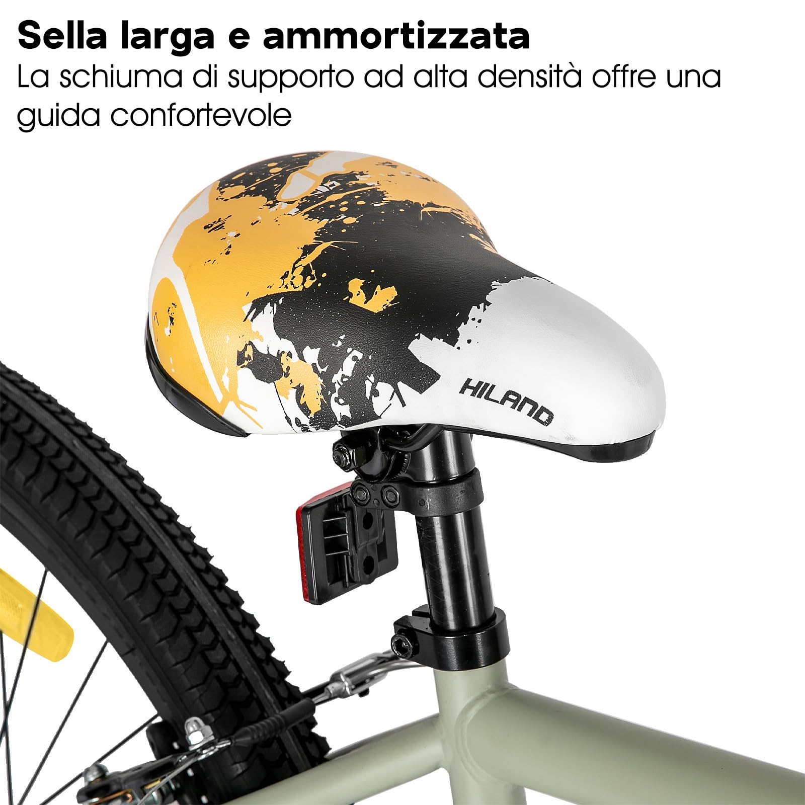 Hiland Bicicletta per ragazzi e ragazze da 24/26 pollici, Junior BMX, Bicicletta BMX per studenti, Freestyle, 2 pedali in acciaio, ruota libera