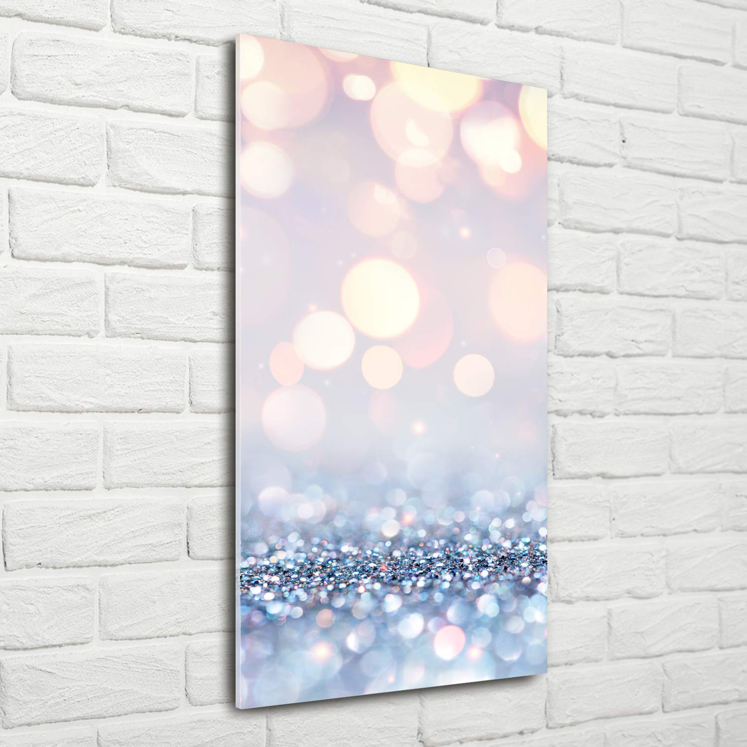Tulup Acrylglas - 70x140cm - Bild Acrylglas Deko Wandbild Kunststoff/Acrylglas Bild - Dekorative Wand Küche & Wohnzimmer - Glänzender Hintergrund - Silber