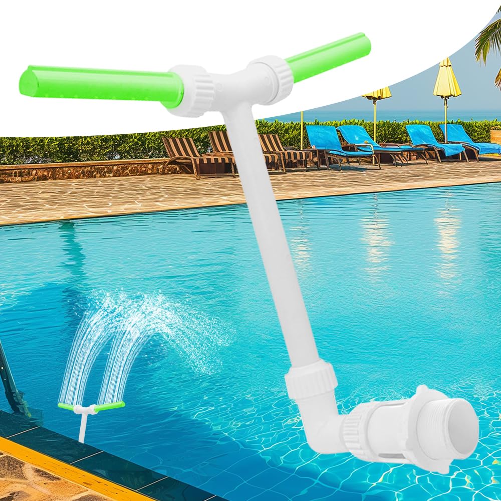 Fontaine de piscine double jet avec cascade réglable haute pression raccord 1,5 in