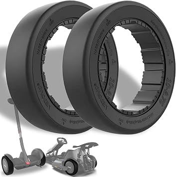 10x2.75 Quick Release Tire Replacement for Segway S MAX/Gokart PRO/Gokart PRO/Gokart Kit with Ninebot S Max/Go Kart Kit Refit Parts 10-2.75 Electric Go Kart Bundle Rear Tire