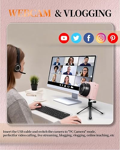 Miniatura 7 de Cámara digital 4K para fotografía y vlogging, cámara de YouTube con pantalla abatible de 180 de 3 pulgadas, enfoque automático, WiFi, zoom 18X,